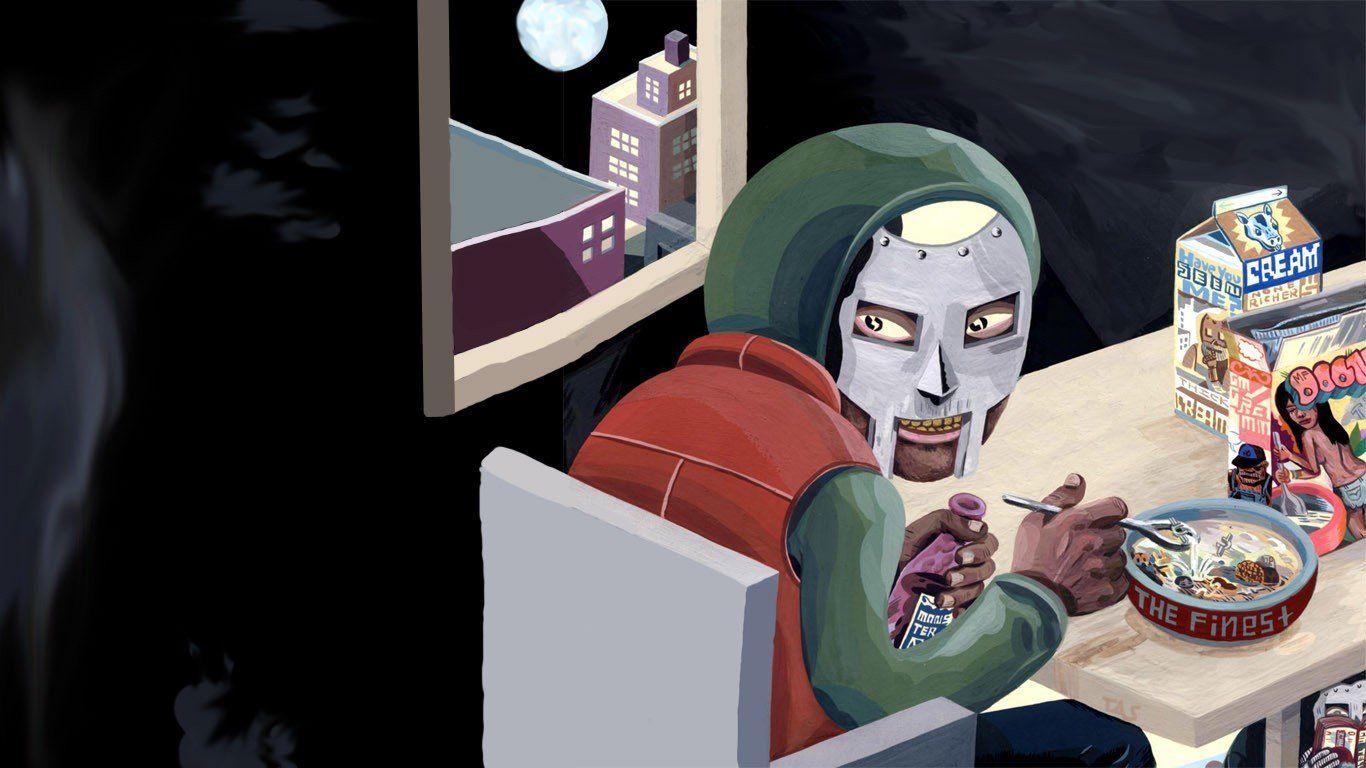 1366x768 MF DOOM, Music, Hip hop, Mask, Album covers Wallpaper HD