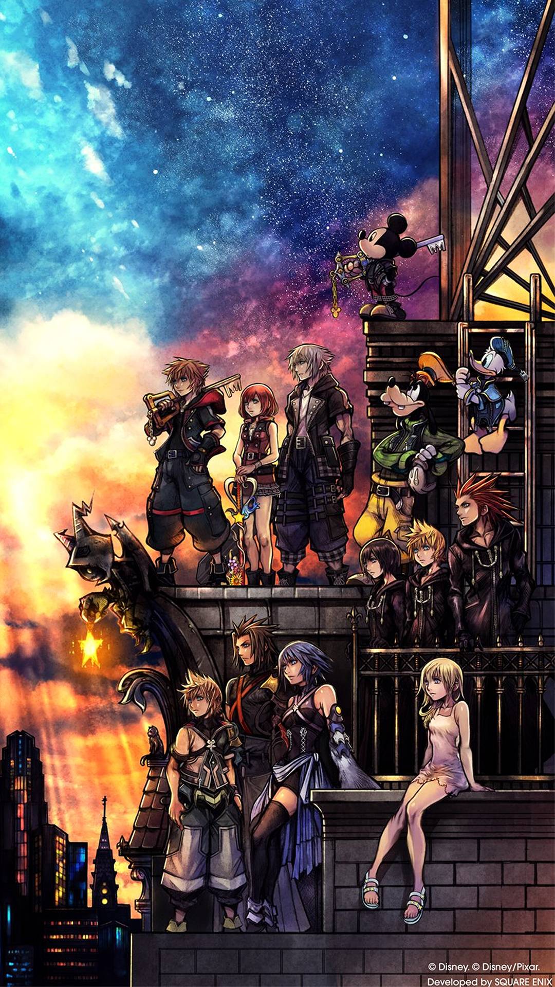 1080x1920 Kingdom Hearts III Wallpaper Art Wallpaper. Cat with Monocle