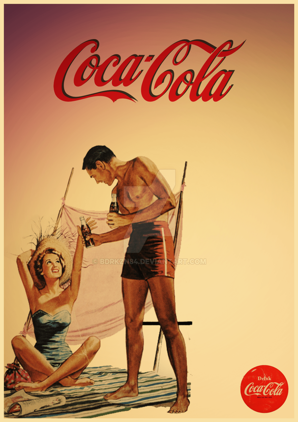 1024x1448 Coca Cola Vintage Poster Pusssy Movies