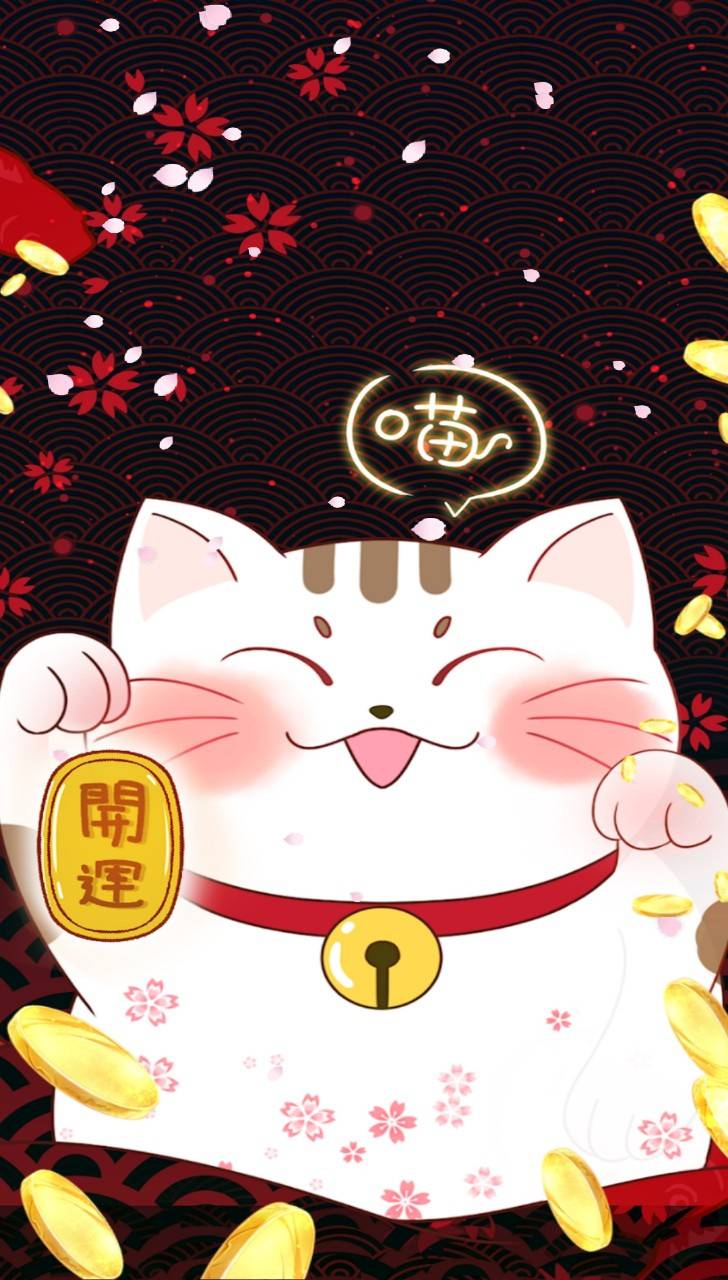 728x1280 Maneki Neko wallpaper