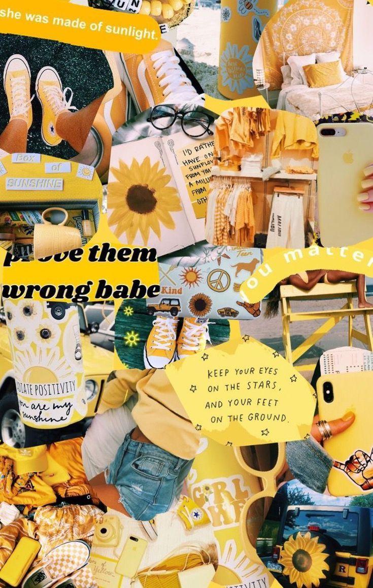 735x1159 Collage Wallpaper #aesthetic #yellow #collage #wallpaper #moodboard iPhone X Wallpaper 10766486596723582 X Wallpaper HD
