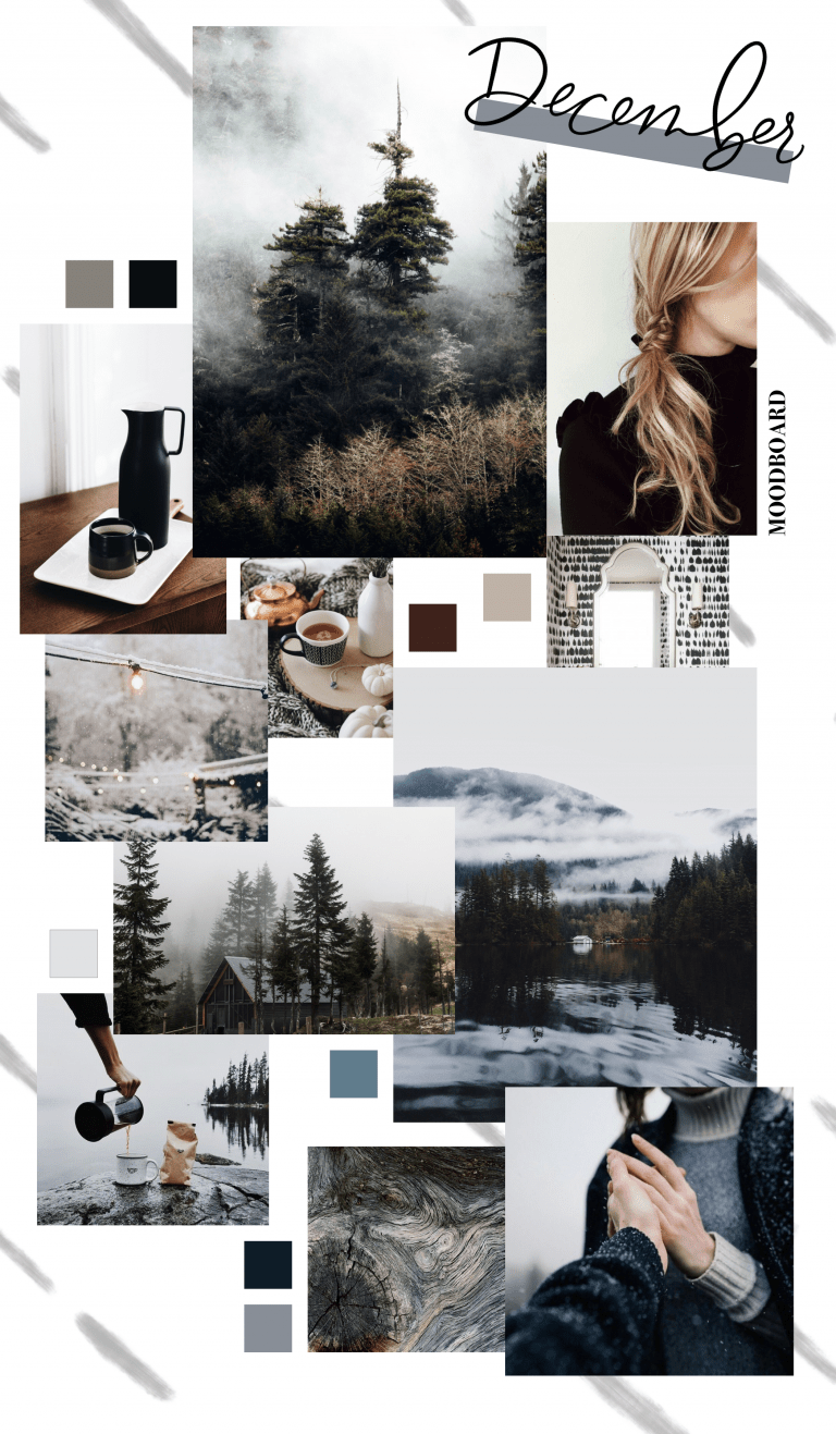 768x1317 December Free Background + Monthly Goals. Collage