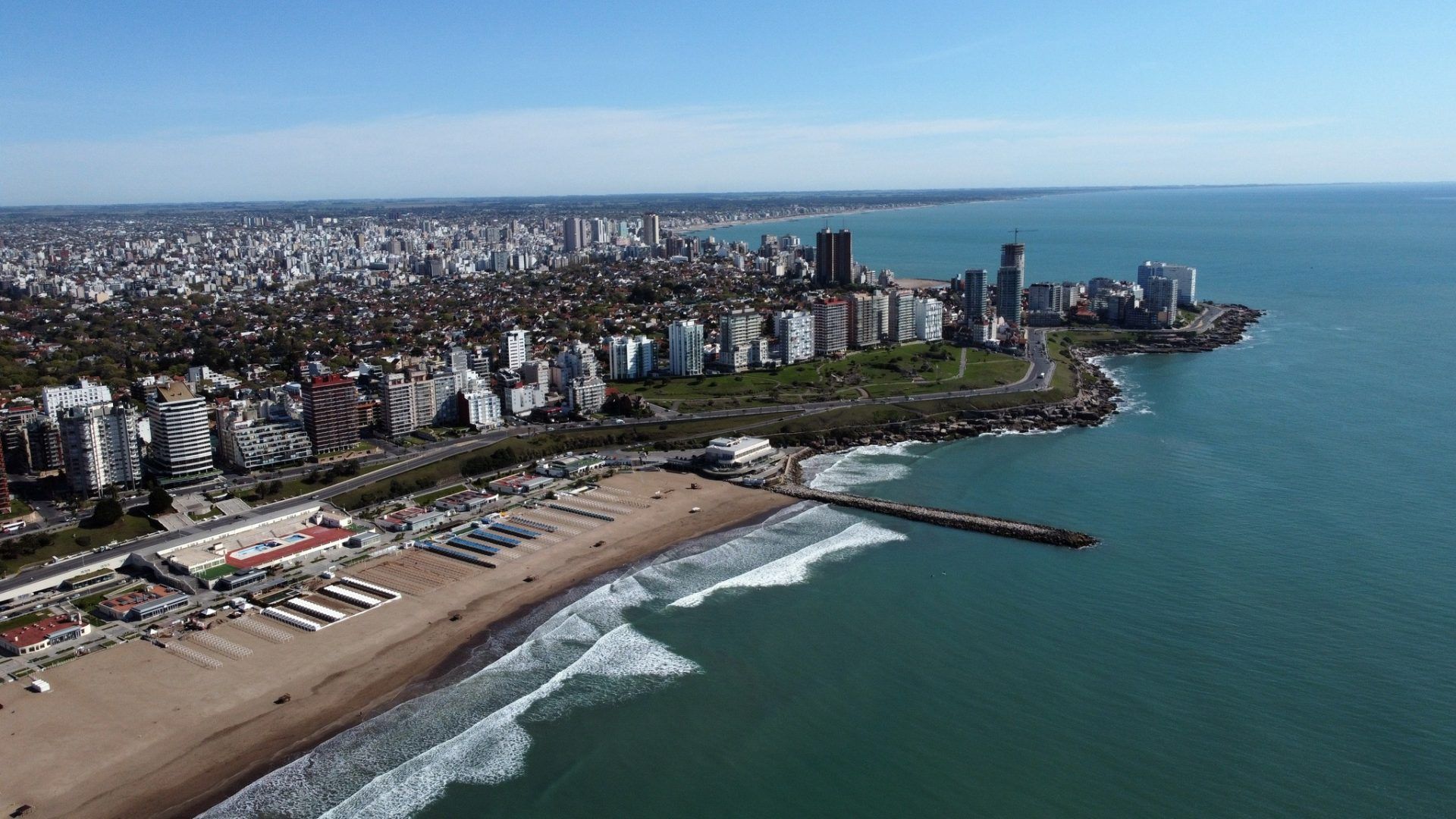 1920x1080 Mar del Plata en 2013: la impactante foto que posteó de la zona de Playa Grande Mar del Plata
