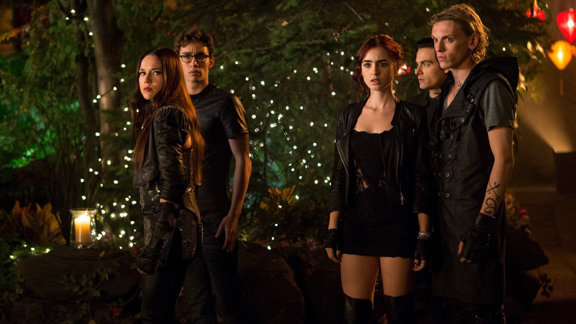 1920x1080 Phone wallpaper: Lily Collins, Movie, The Mortal Instruments: City Of Bones, Jamie Campbell Bower, Jemima West, Jonathan Rhys Meyers, Robert Sheehan 831647
