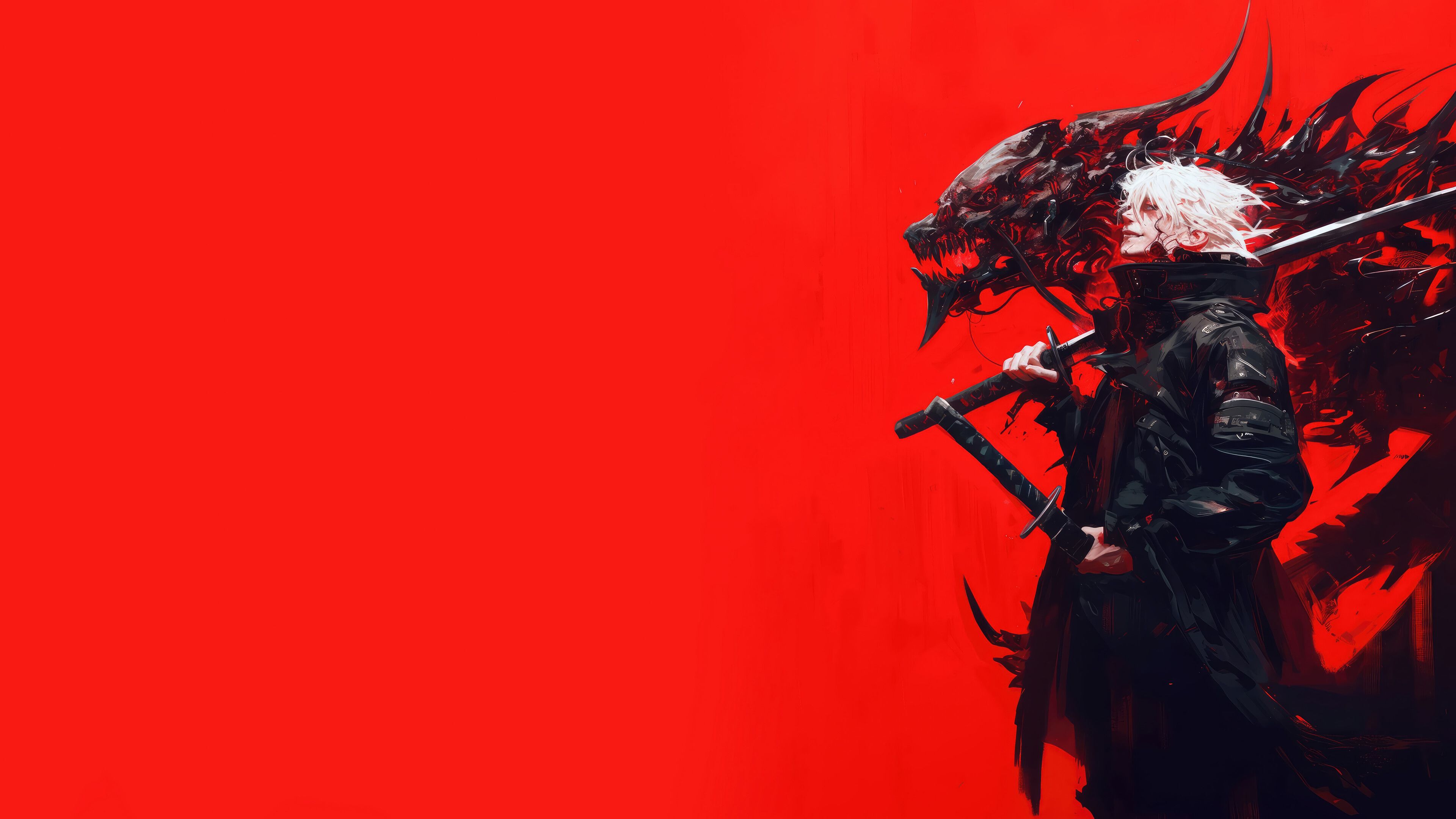 3840x2160 Anime Boy Katana Wallpaper 4K 8K HD PC a