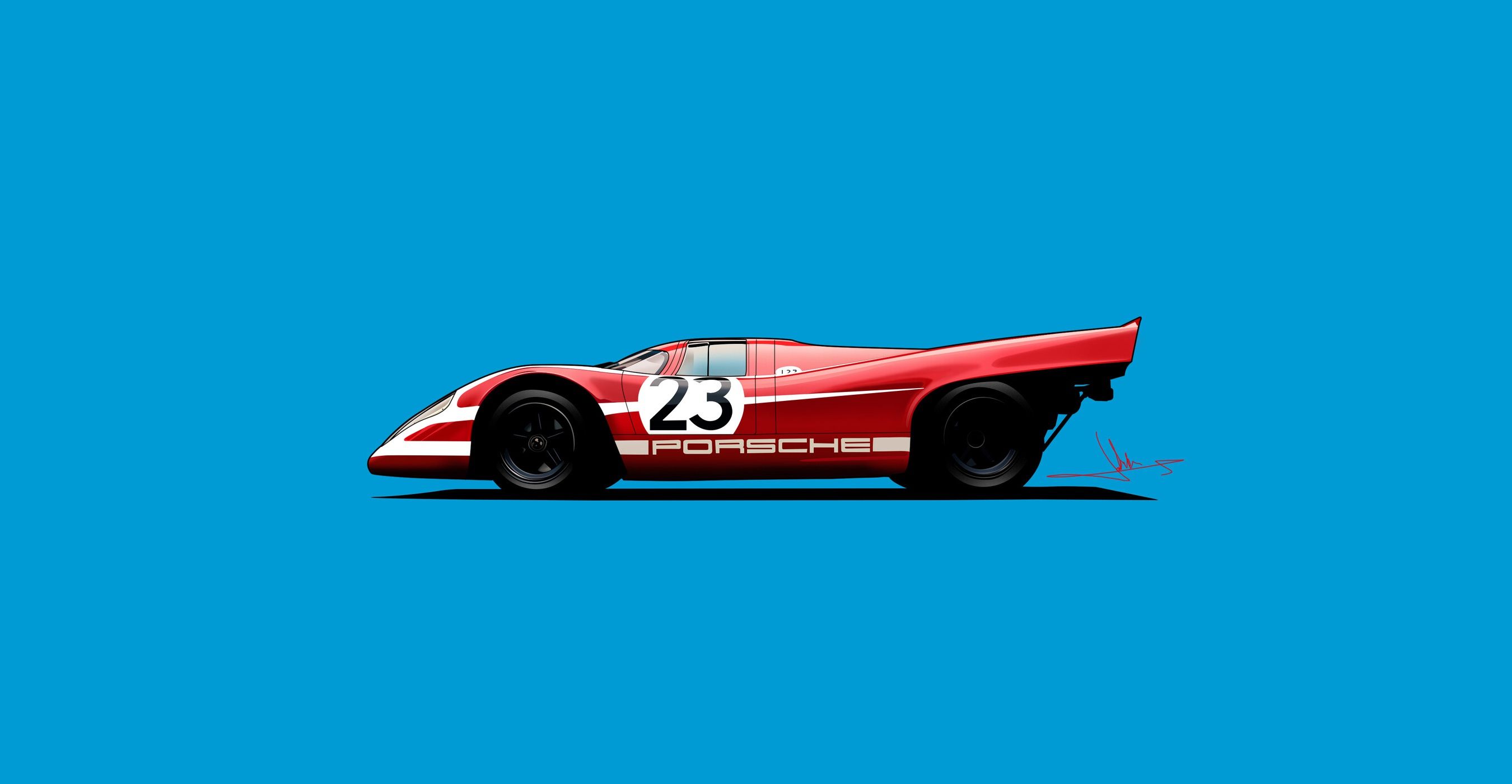 2700x1400 Porsche 917k Vector Art Wallpaper, HD Cars Wallpaper, 4k Wallpaper, Image, Background, Photos and Picture