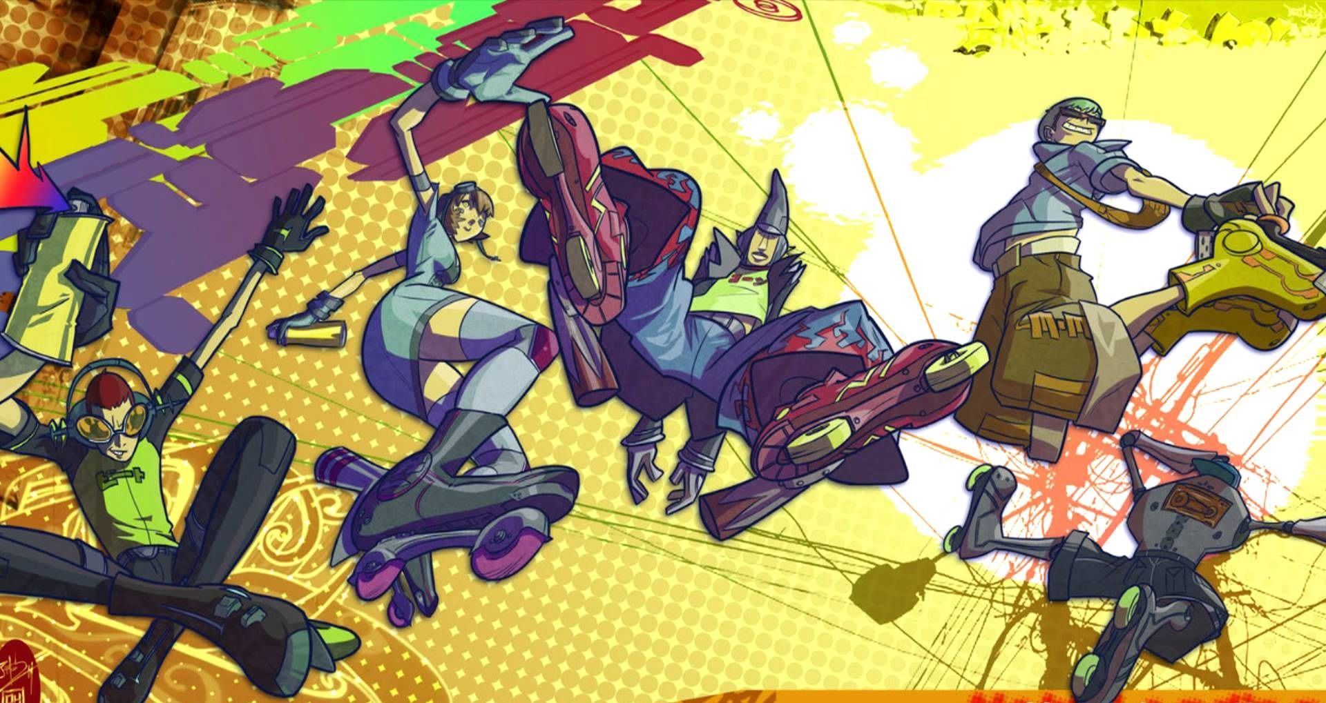 1920x1019 Jet Set Radio Future HD: Dynamic Skaters in Action Wallpaperx1019