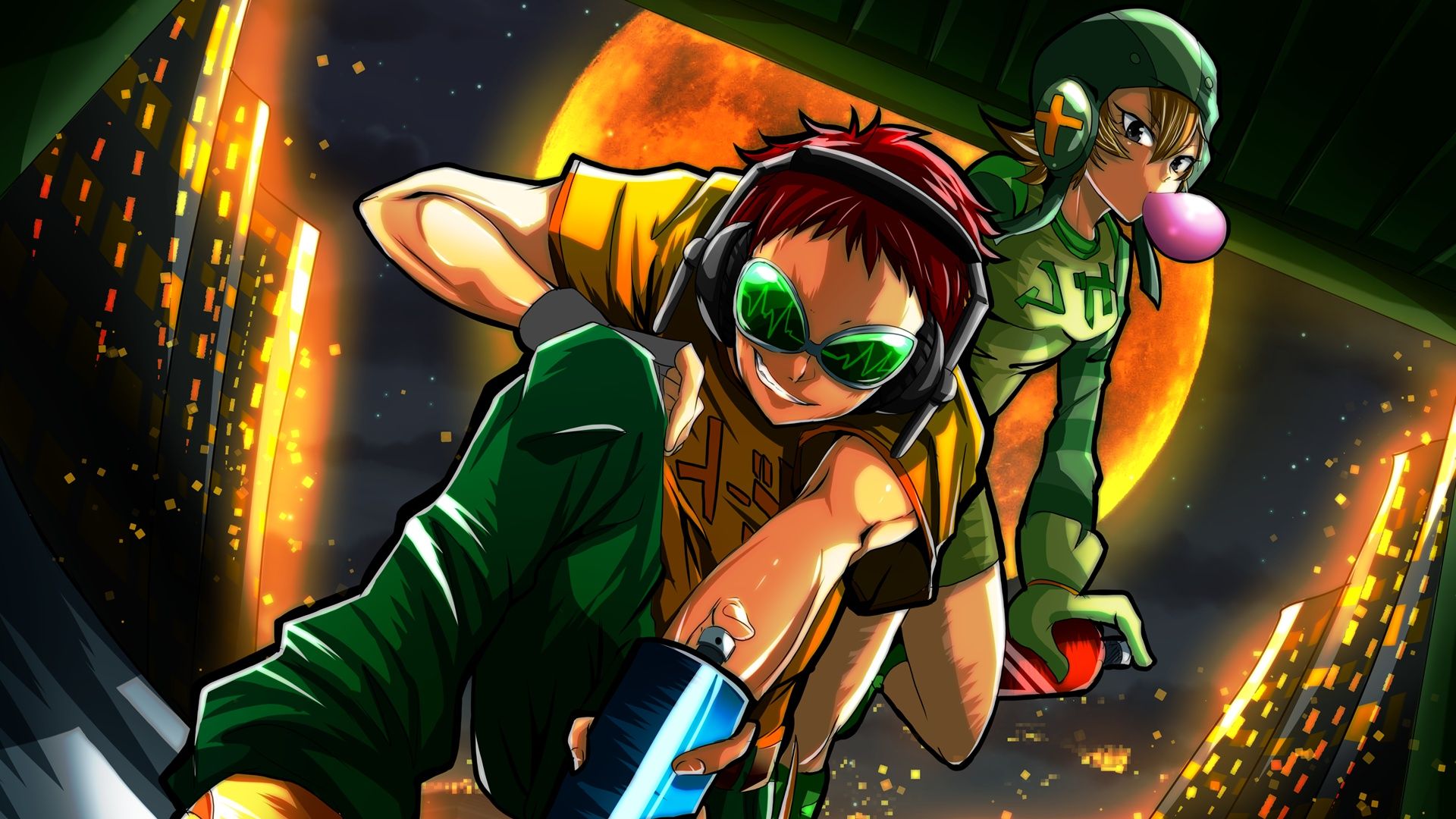 1920x1080 Wallpaper girl, Jet Set Radio, Boys for mobile and desktop, section игры, resolution 1920x1080