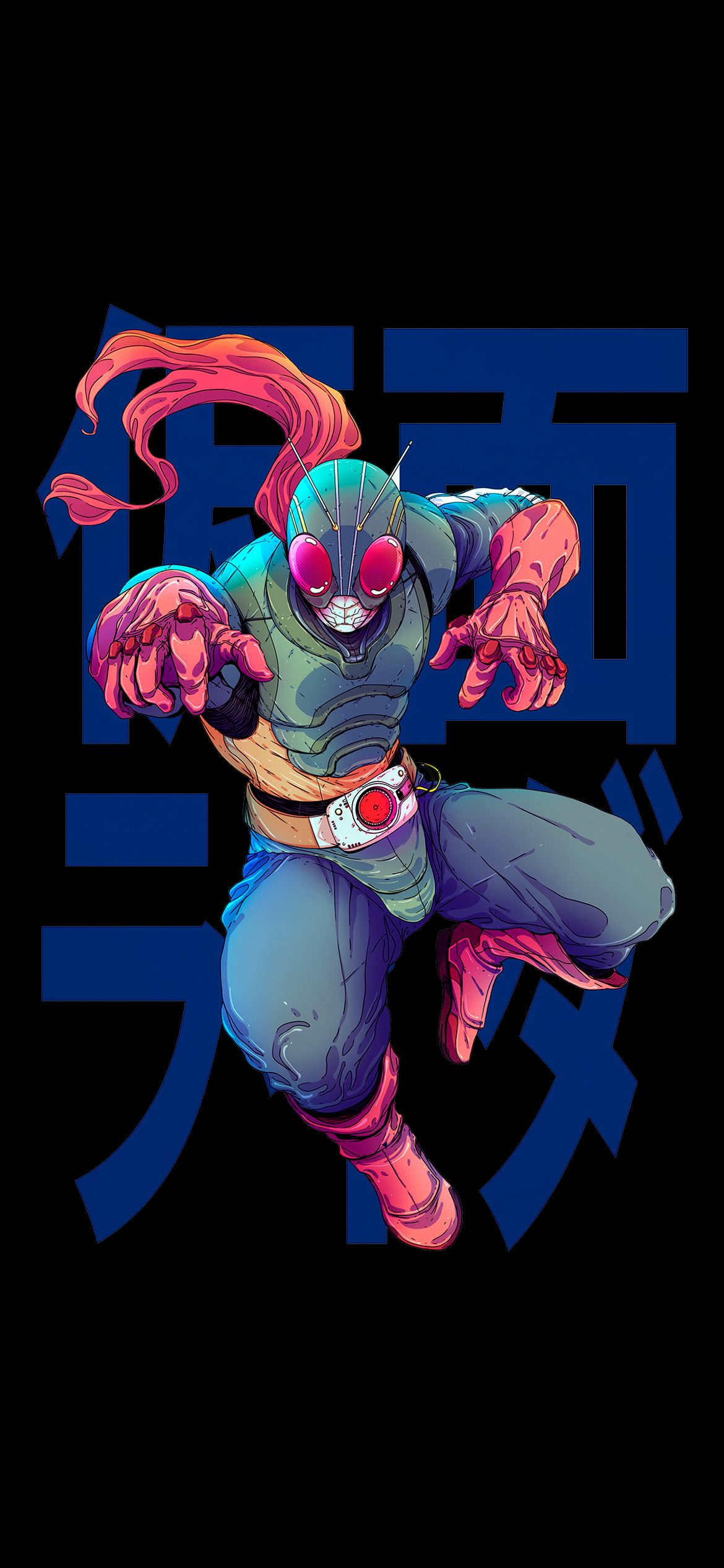 1170x2532 Kamen Rider (仮面ライダ) AMOLED background wallpaper for phone