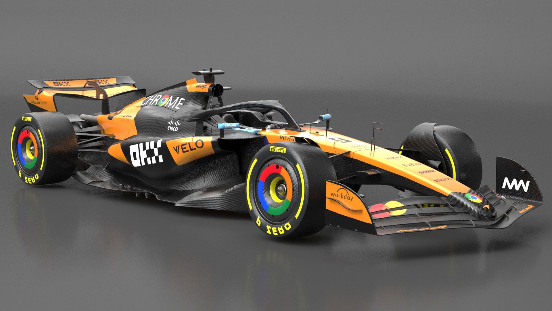 1920x1080 3D McLaren MCL39 F1 2025 Formula 1 Race Car