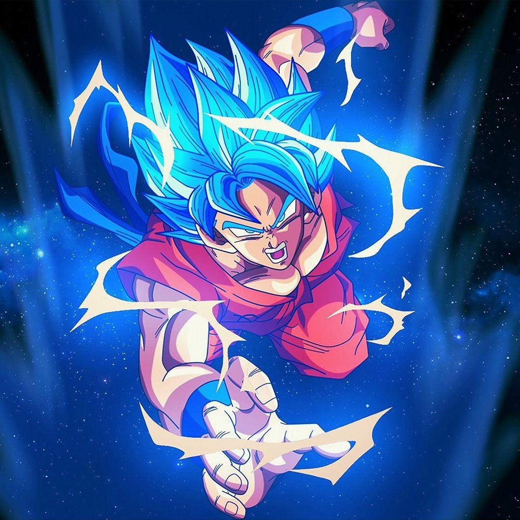 1024x1024 Android wallpaper. dragonball goku blue art