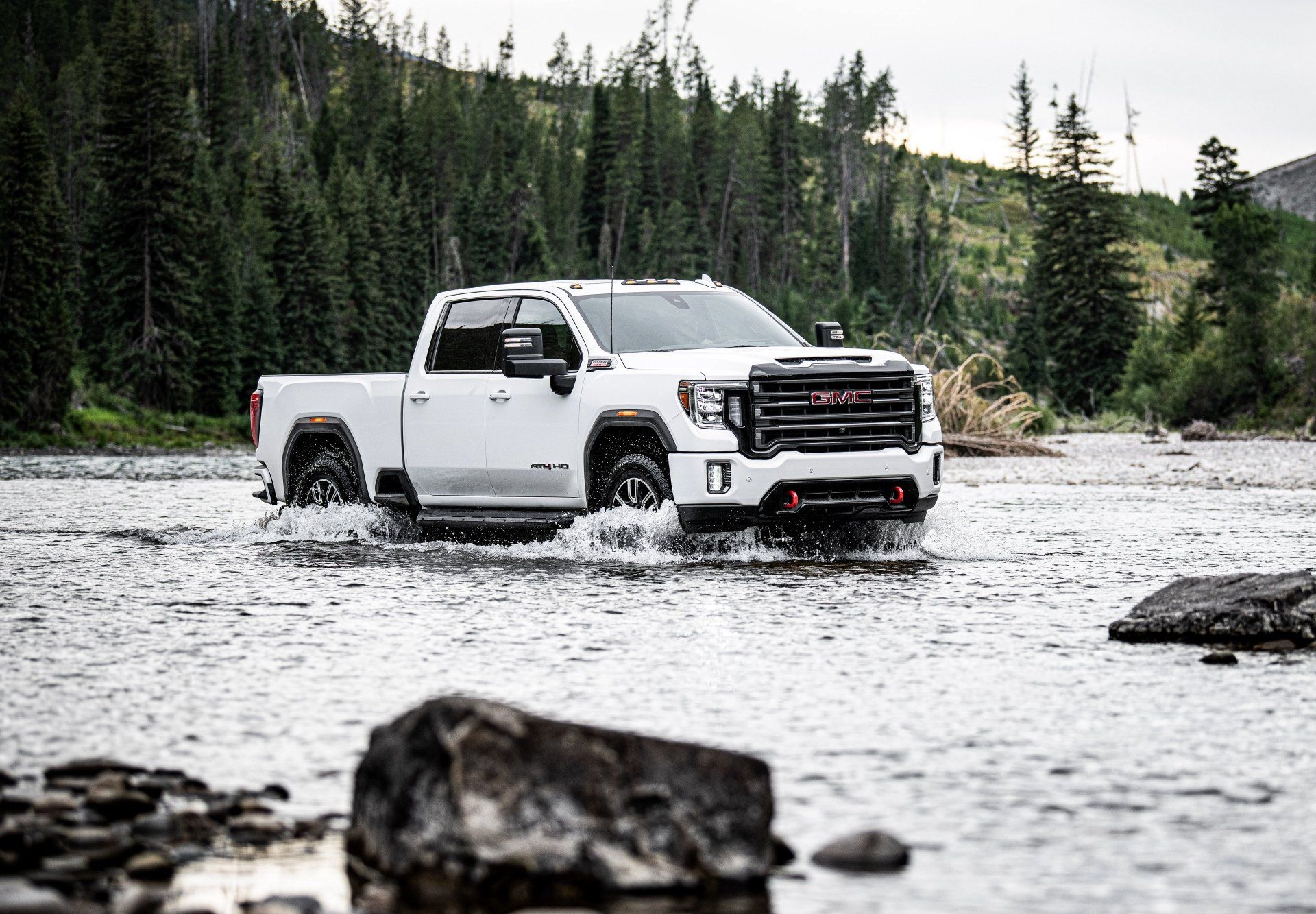 1920x1333 Download White Car Car GMC Vehicle GMC Sierra Denali 4k Ultra HD Wallpaperx2666