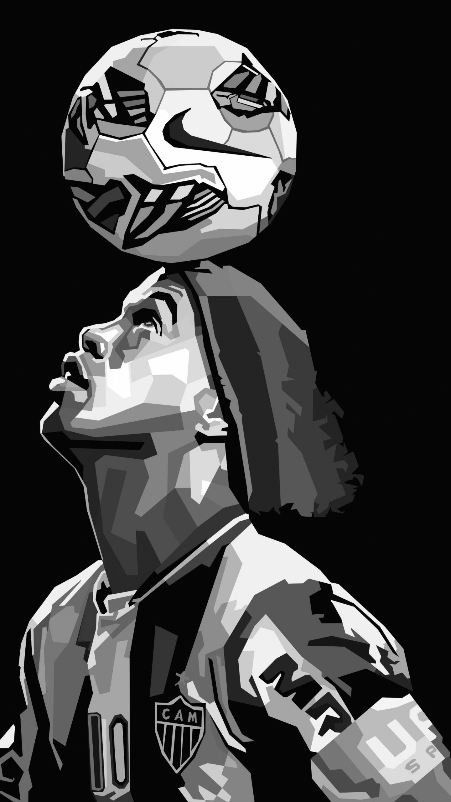 1440x2560 Ronaldinho Wallpaper 4K, Iconic, Minimalist, AMOLED