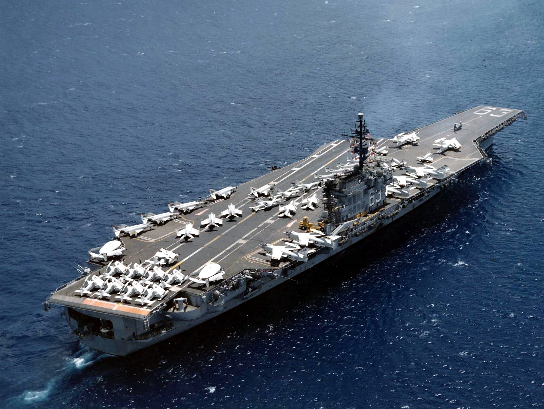 1907x1432 USS Kitty Hawk (CVA 63) Underway In June