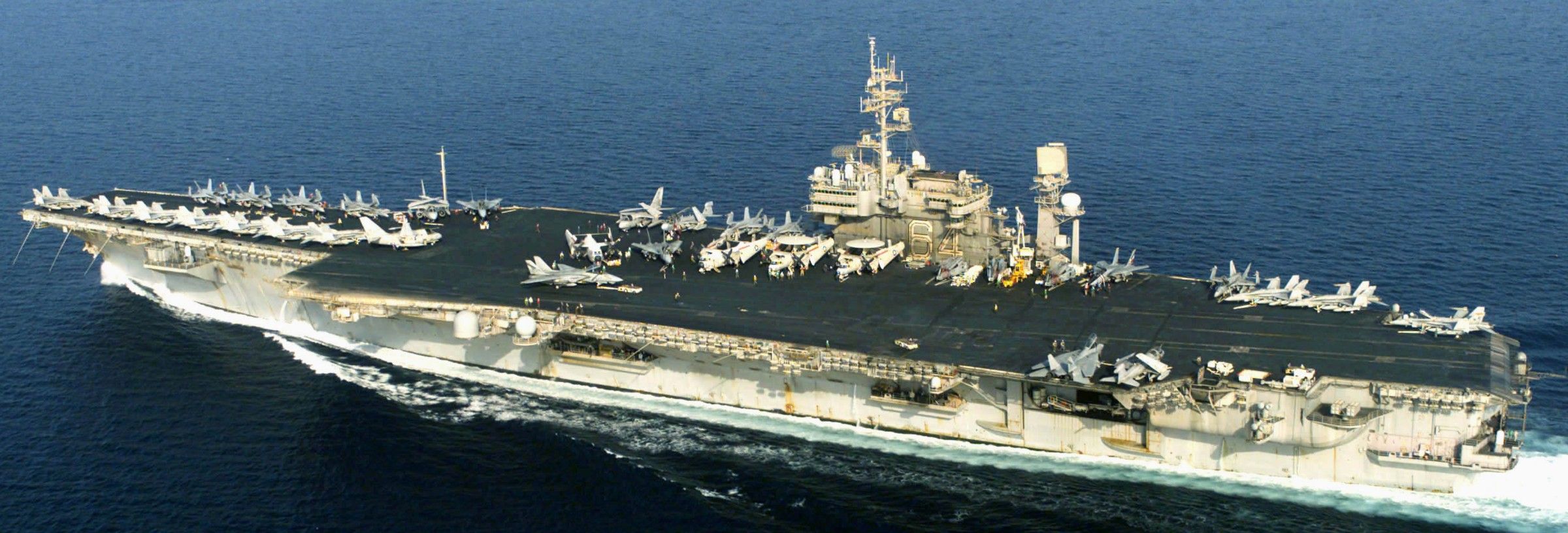 2400x815 CV 64 USS Constellation Kitty Hawk class Aircraft Carrier