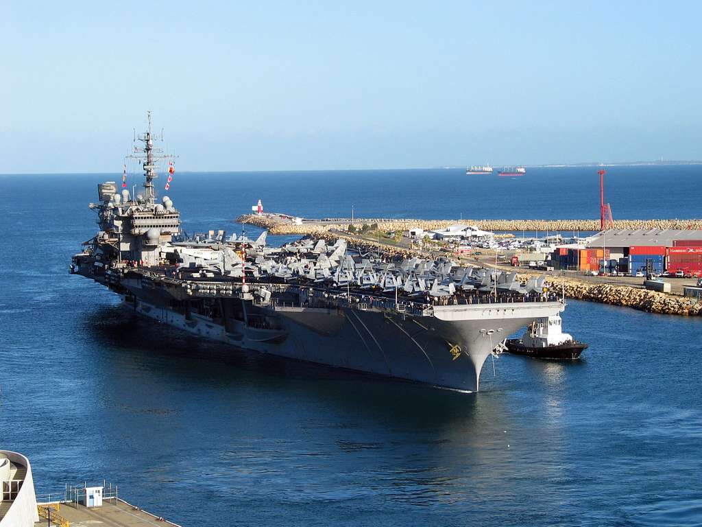 1024x768 USS Kitty Hawk (CV 63) and embarked Carrier Air Wing Five
