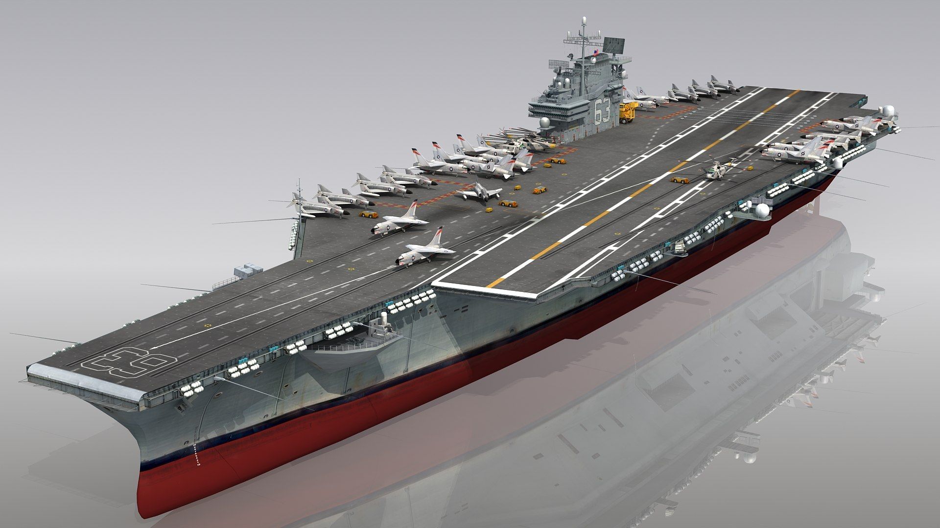 1920x1080 USS Kitty Hawk CV 63 3D Model