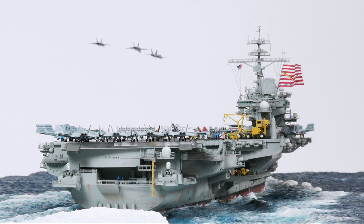 1200x741 350 USS CV 63 Kitty Hawk & CG 63 Cowpens