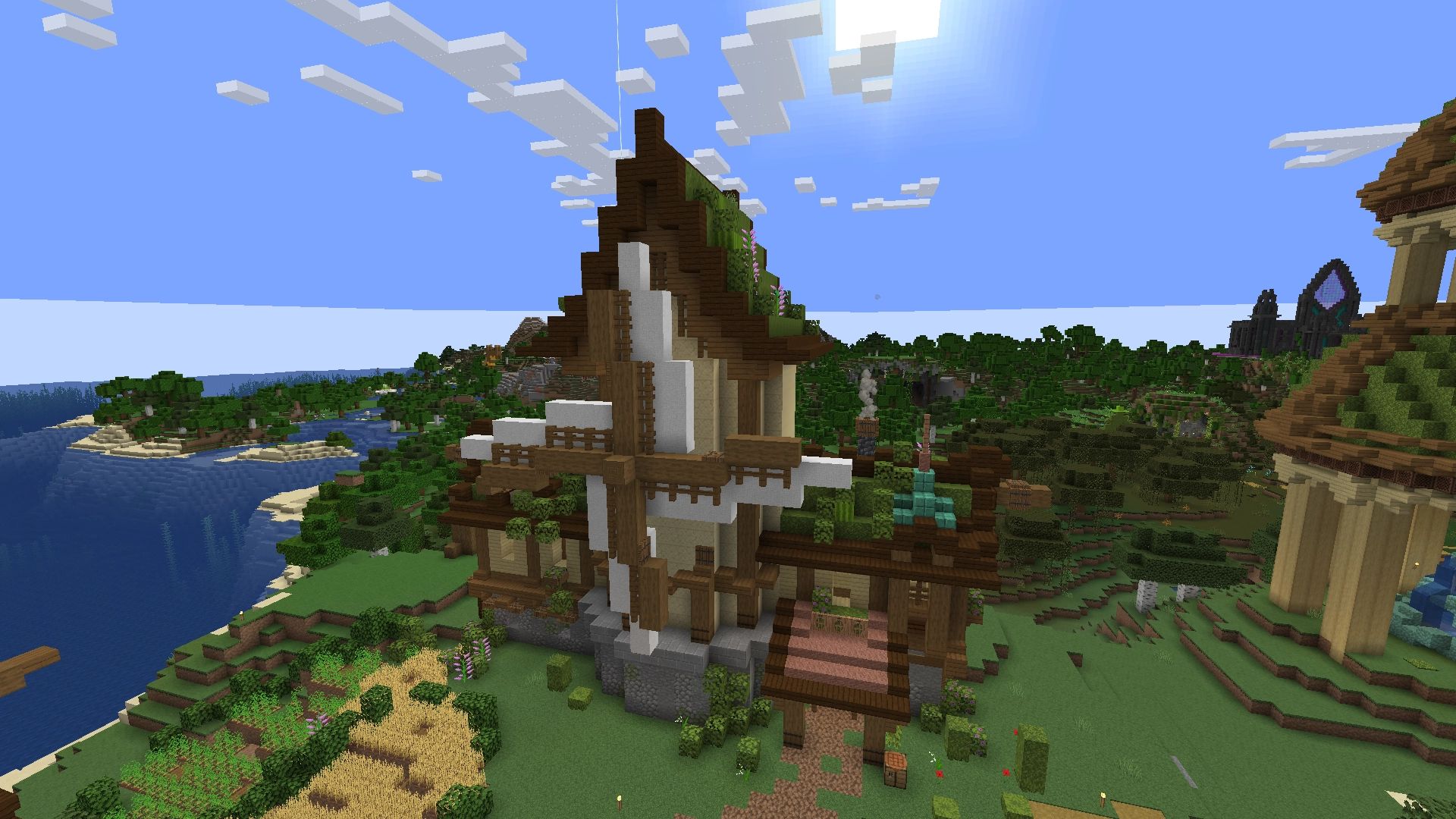 1920x1080 Minecraft Schematic Windmill GeminiTay S8
