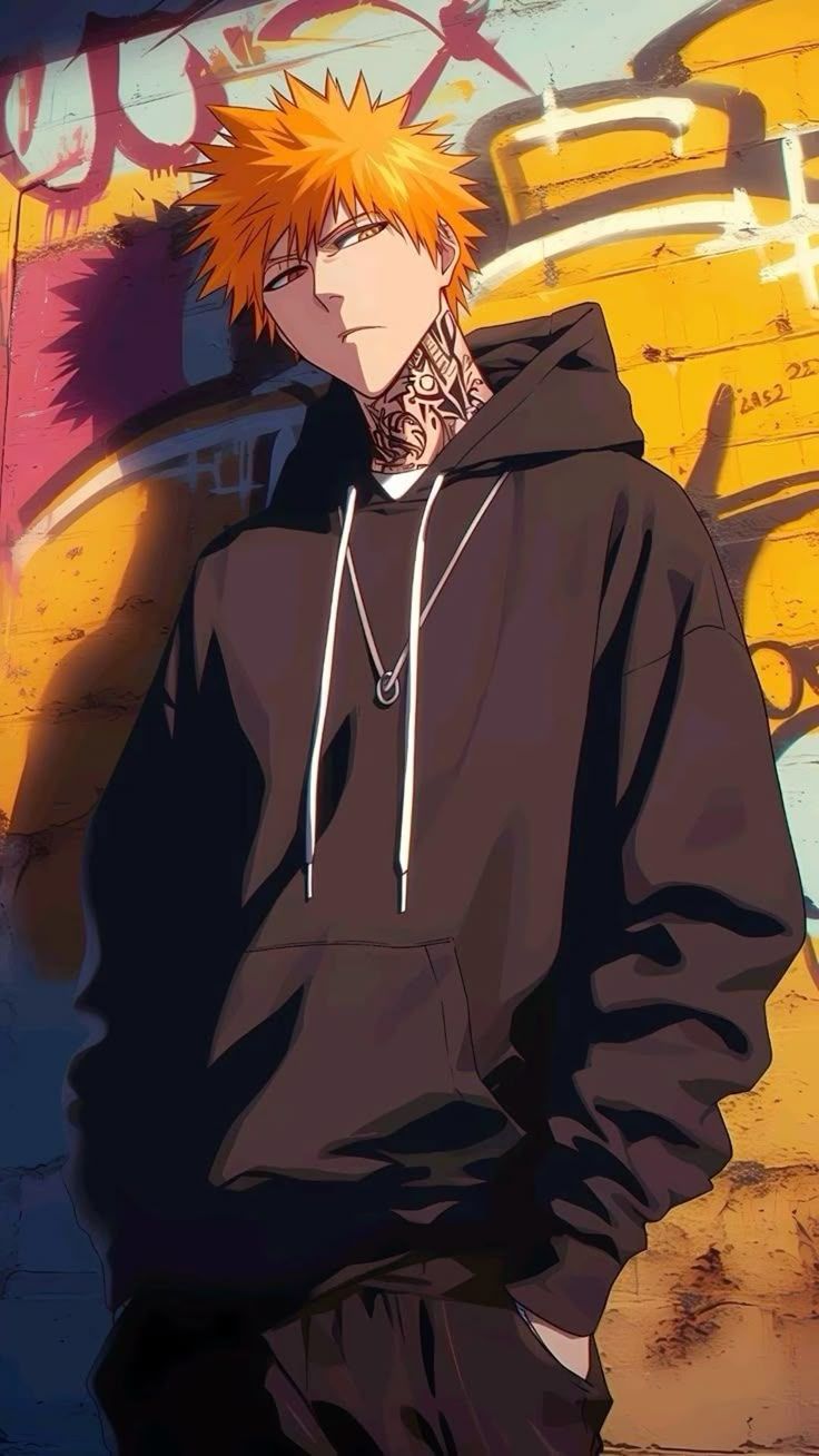 736x1308 Ichigo kurosaki fan art. Ichigo character, Ichigo drip, Anime gangster