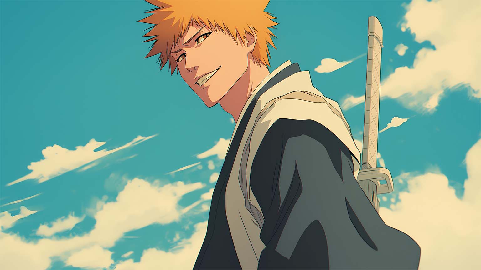 1536x864 Ichigo Kurosaki Smile Sky Desktop Wallpaper Bleach Wallpaper