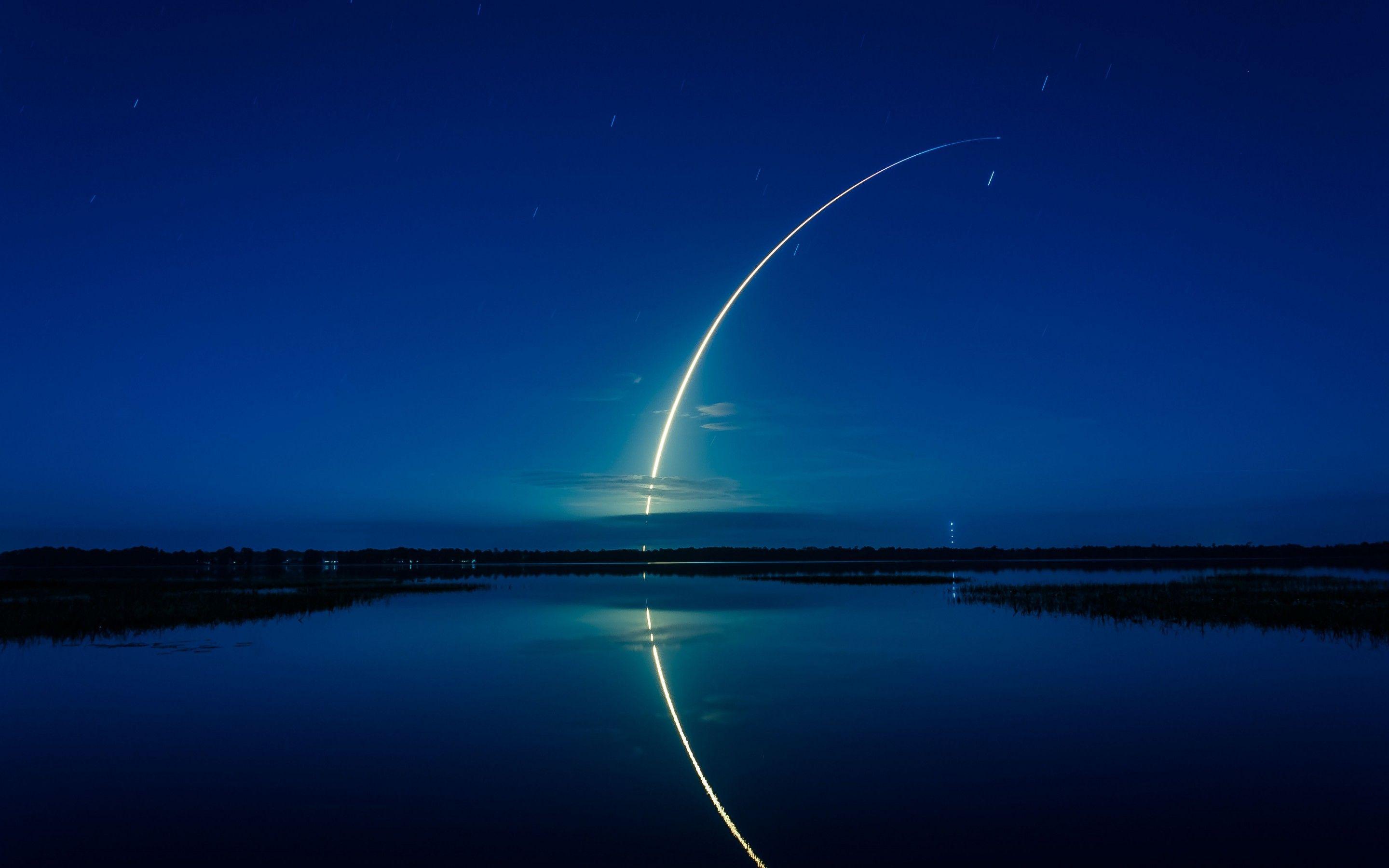 2880x1800 Wallpaper Falcon 9 rocket, SpaceX, Cape Canaveral, 4K, Space