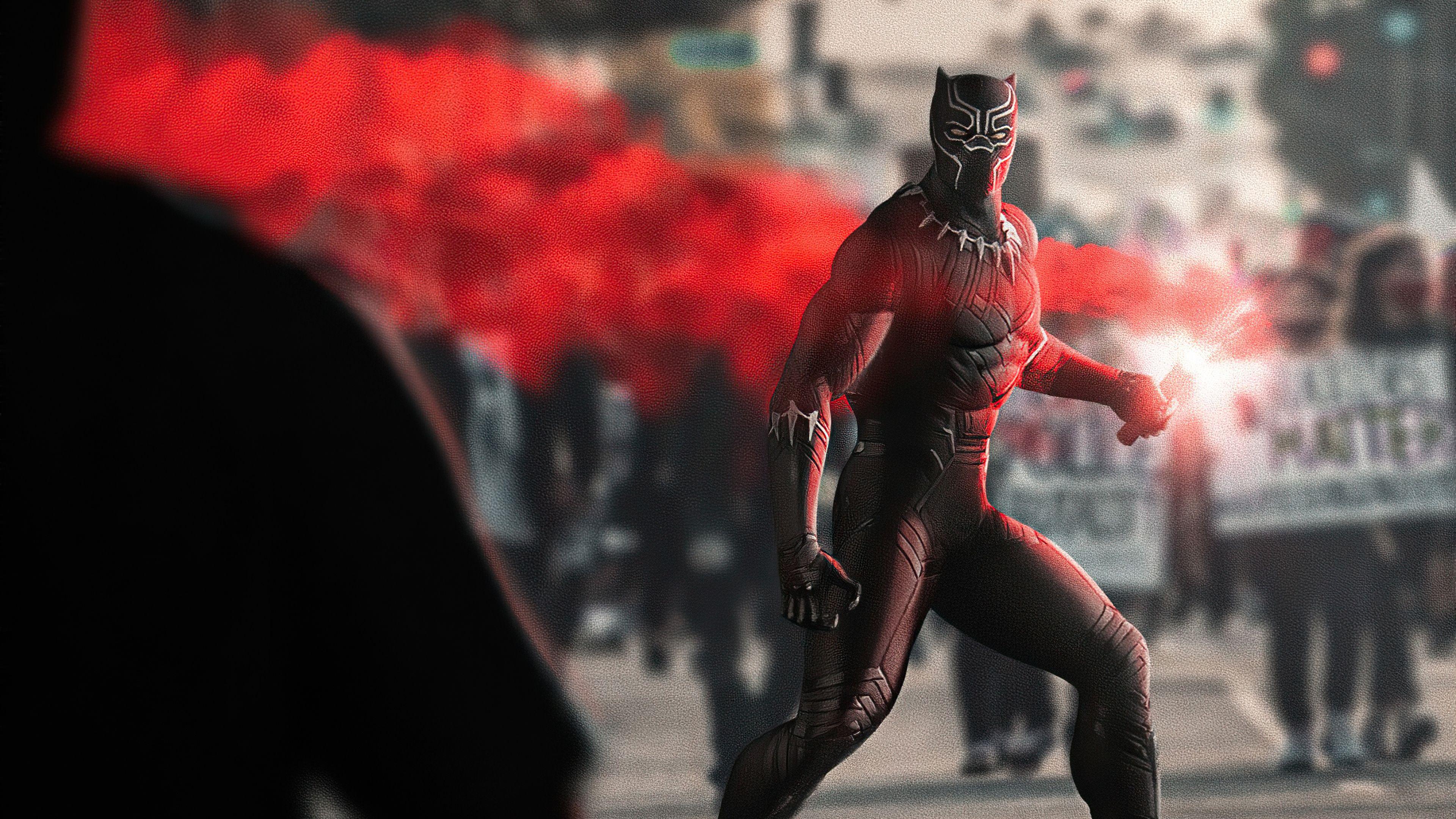 Red Black Panther Wallpapers Top Free Red Black Panther Backgrounds Wallpaperaccess