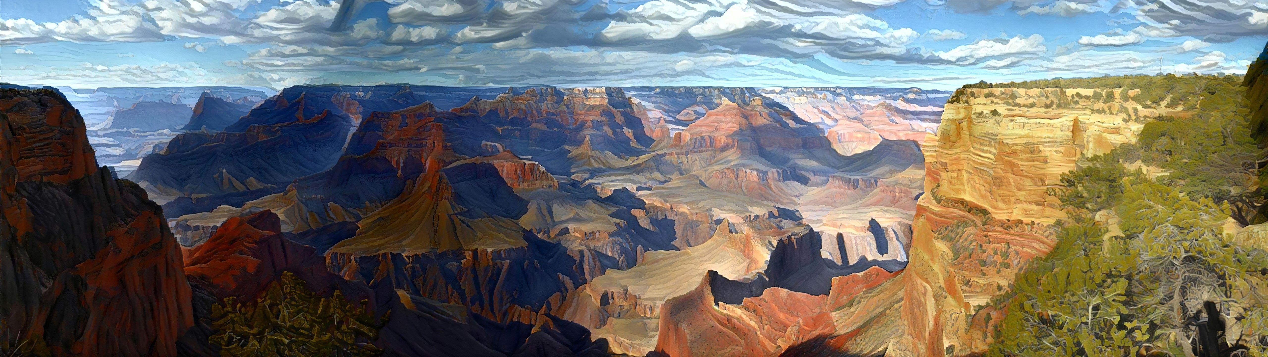 5120x1441 Grand Canyon Painting 4K wallpaper