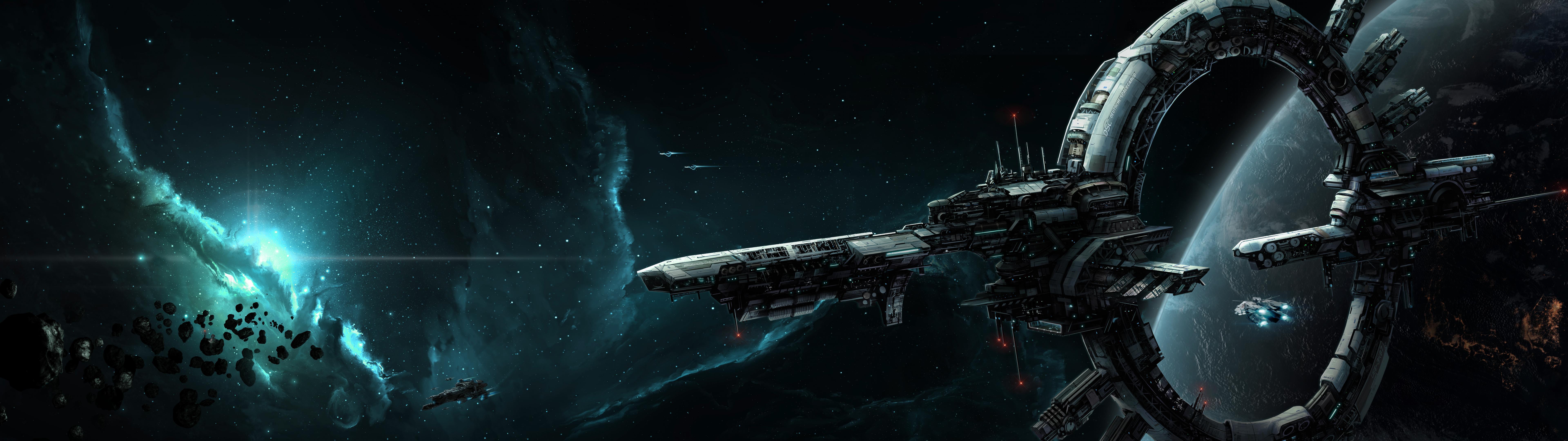 7680x2160 4K Dual Screen Wallpaper