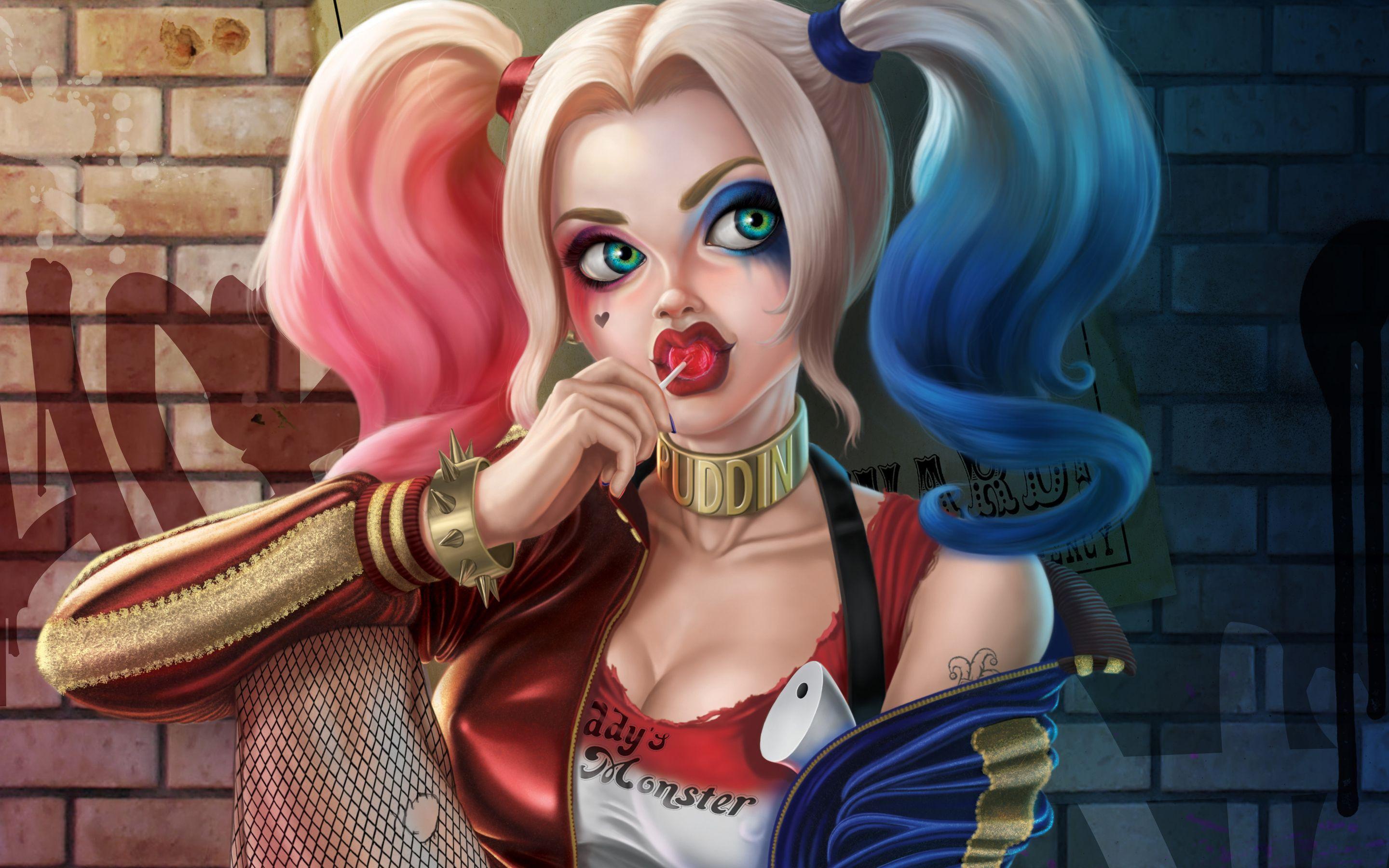 2880x1800 Harley Quinn 4k Cute Macbook Pro Retina HD 4k Wallpaper