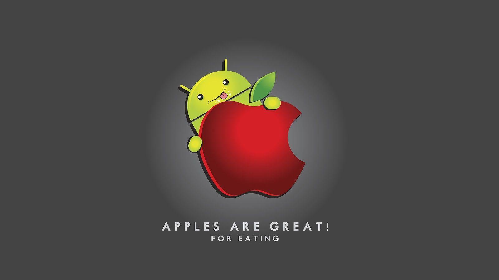 1600x900 Android vs Apple Desktop Wallpaper. Apple wallpaper, Android