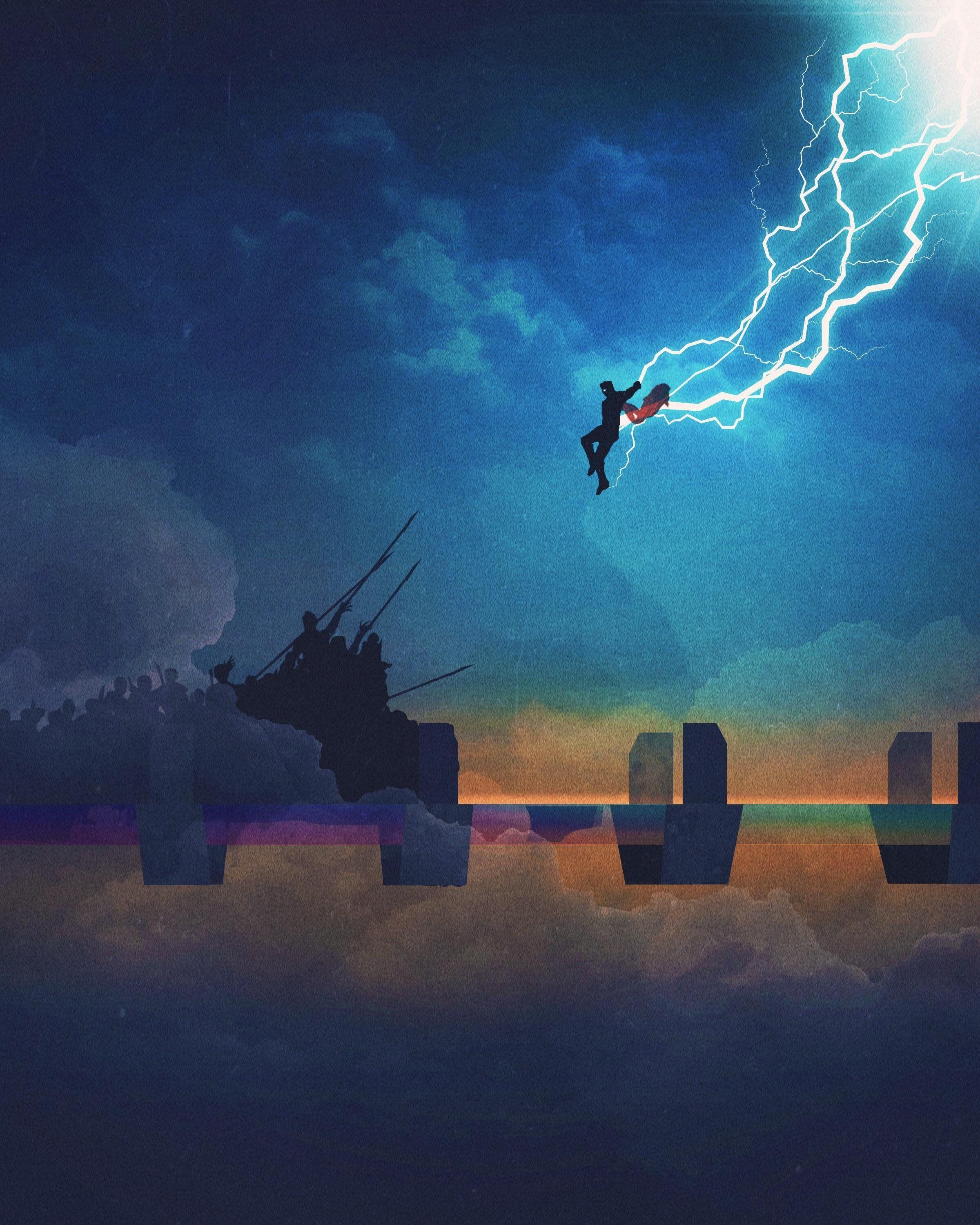 2400x3000 Thor Ragnarok Lightning 4k Wallpaper