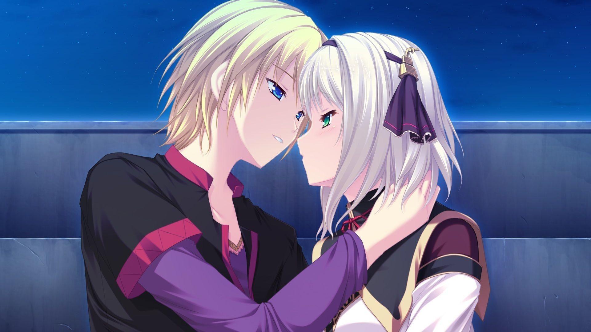 1920x1080 Cute Anime Couple Cartoon HD Wallpaper (Dengan gambar)