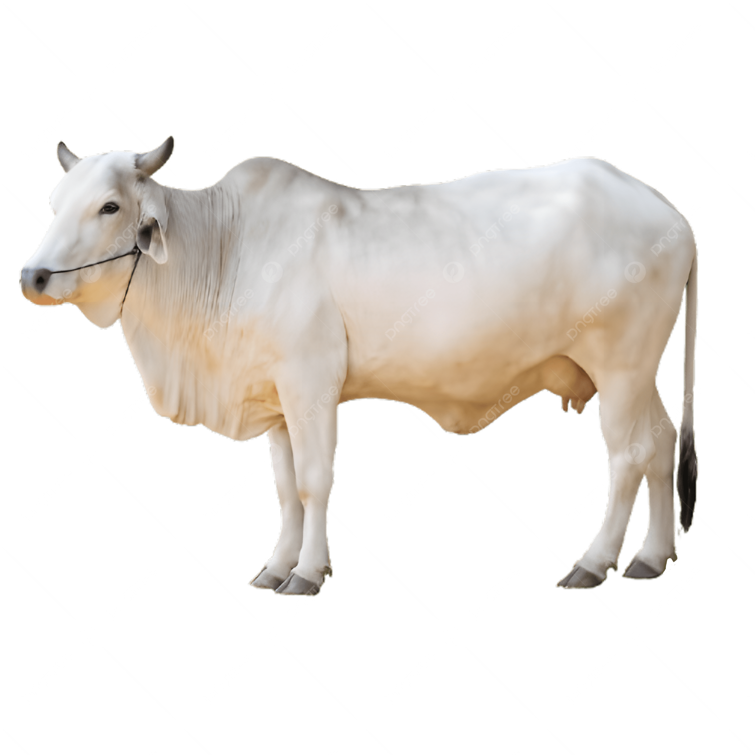 2500x2500 White Brahman Cow Standing, Brahman Cow, Side Profile, Transparent Background PNG Transparent Image and Clipart for Free Download