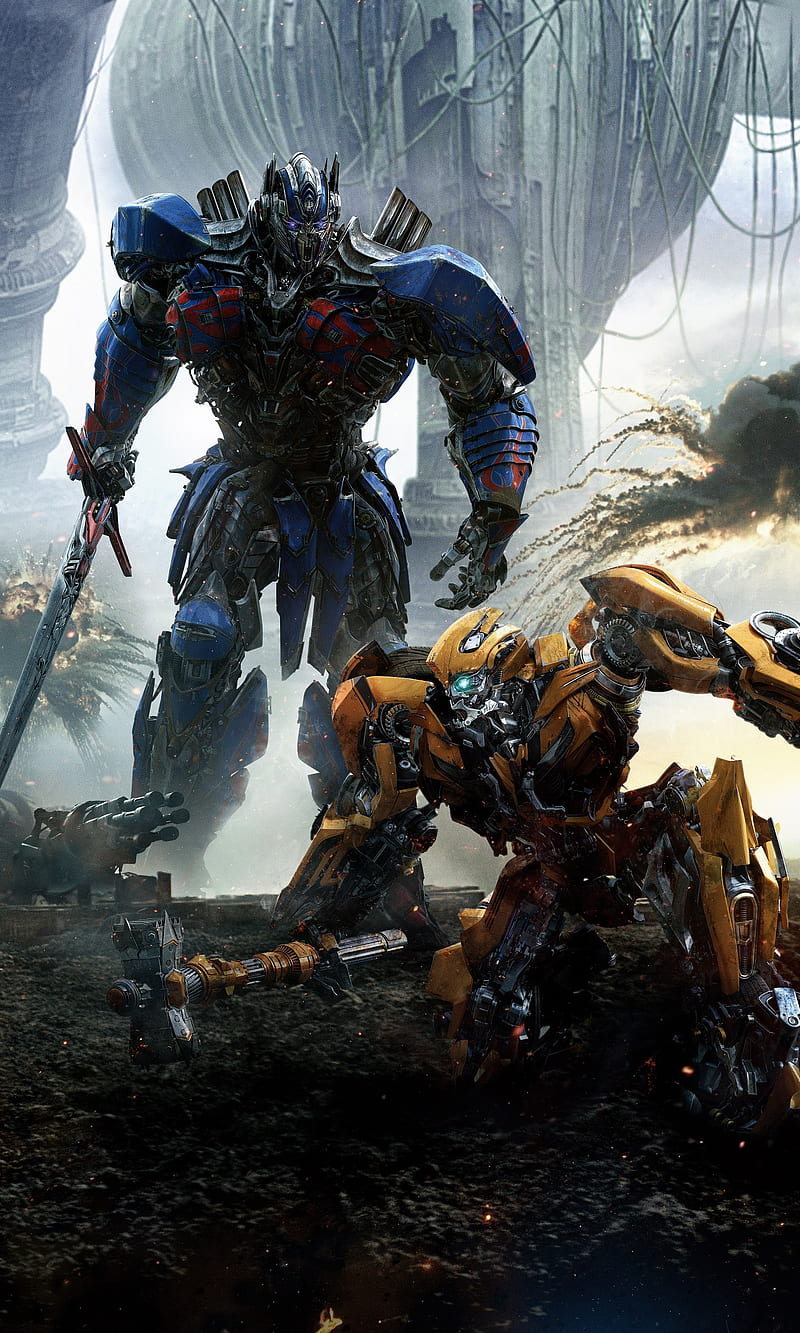 800x1333 Transformers bumblebee, movie, optimus prime, poster, transformers, transformers last knight, HD phone wallpaper