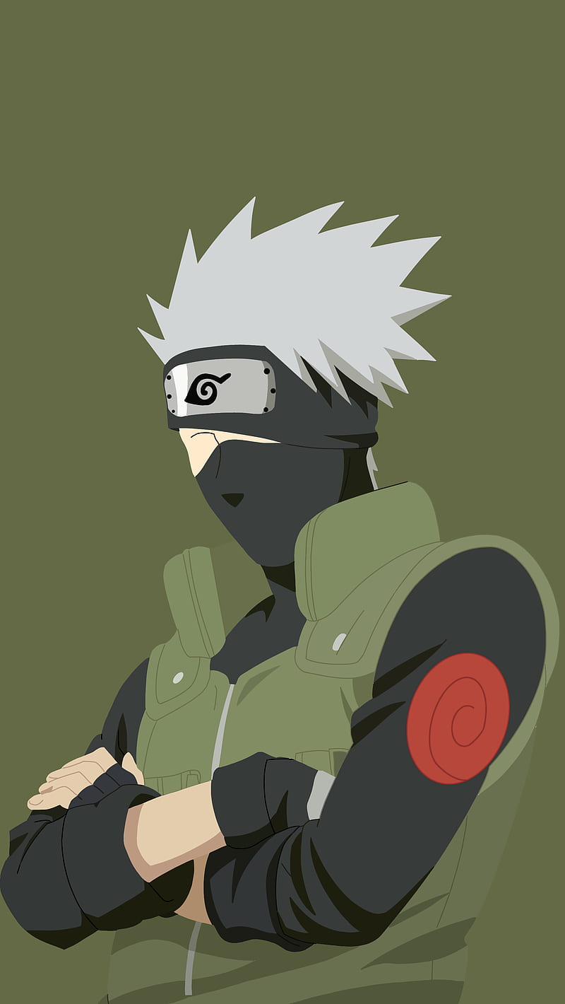 800x1420 HD kakashi hatake naruto minimalist wallpaper