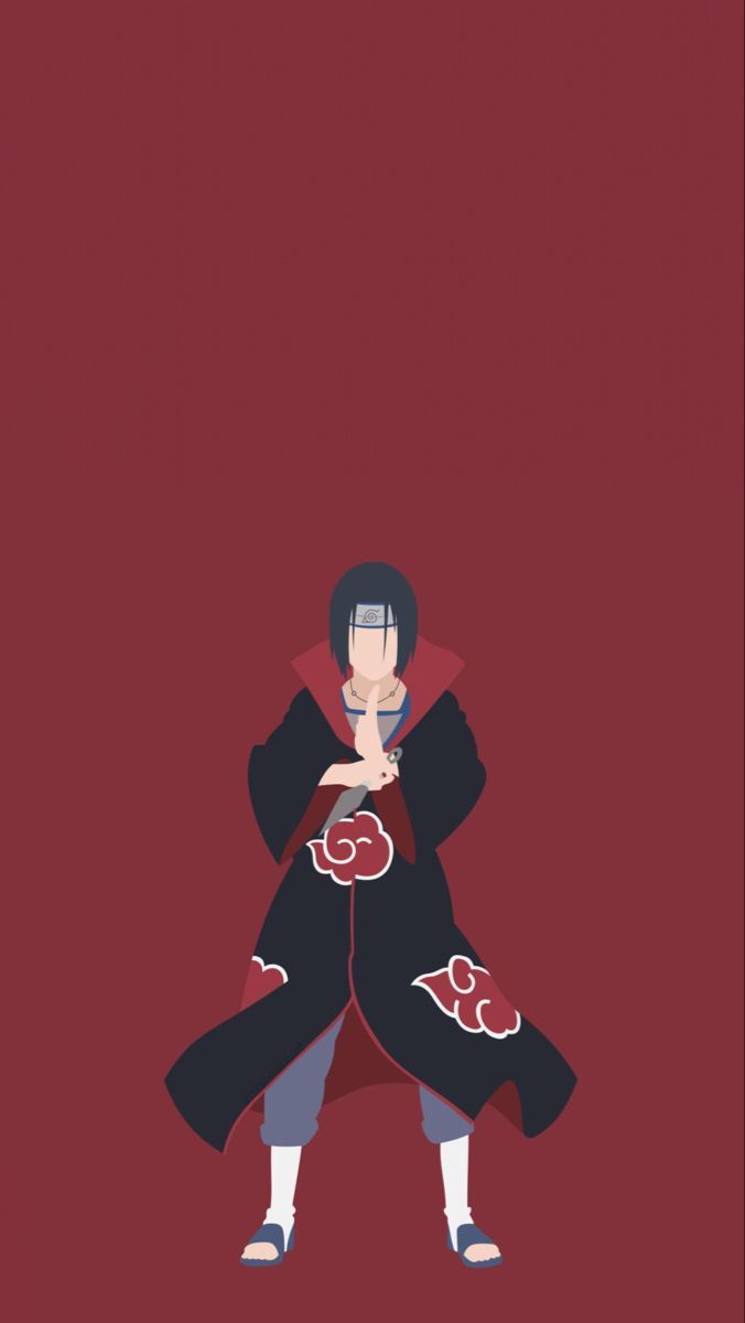 676x1200 Itachi Minimalist Wallpaper