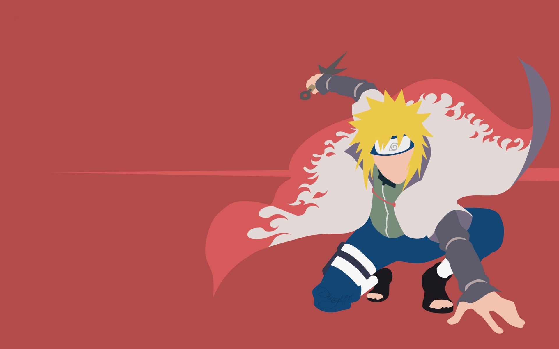 1920x1200 Minato Namikaze Wallpaper 4K, Naruto, Faceless, Minimal art