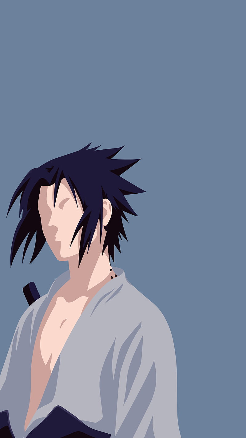 800x1422 Sasuke Uchiha, uchiha Sasuke, Anime, Naruto, minimalist, Vector, HD phone wallpaper