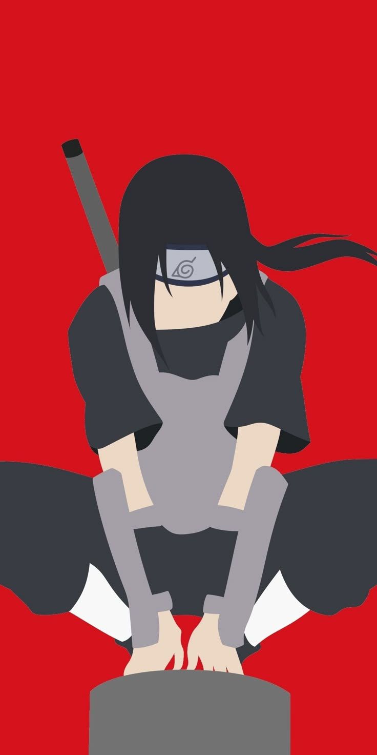 736x1472 Minimal, warrior, Naruto, Itachi Uchiha, 1080x2160 wallpaper