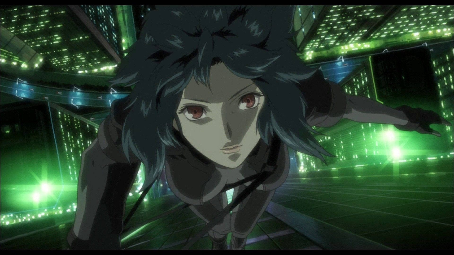 1920x1080 Download Motoko Kusanagi Green Anime Aesthetic Wallpaper