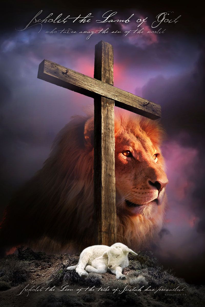 800x1200 Behold the Lamb of God Christian Wall Art