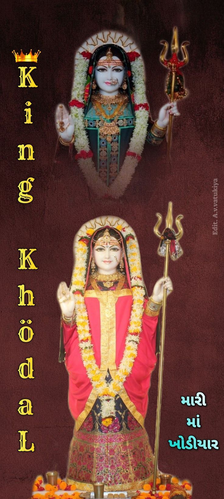 736x1635 Khodal Maa Wallpaper