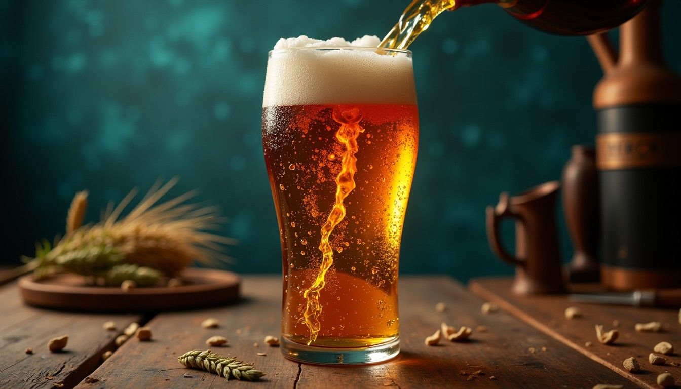 1344x768 Free Perfect Beer Pour Image, Foam, Bubbles