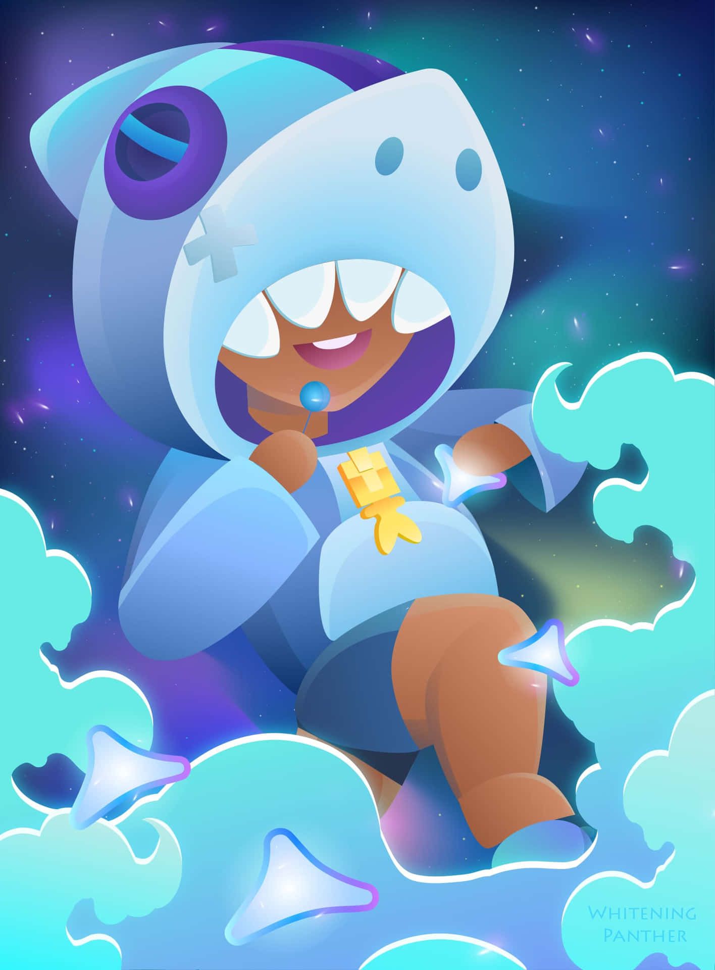 1416x1920 Shark Leon Brawl Stars Smoke Trails Wallpaper