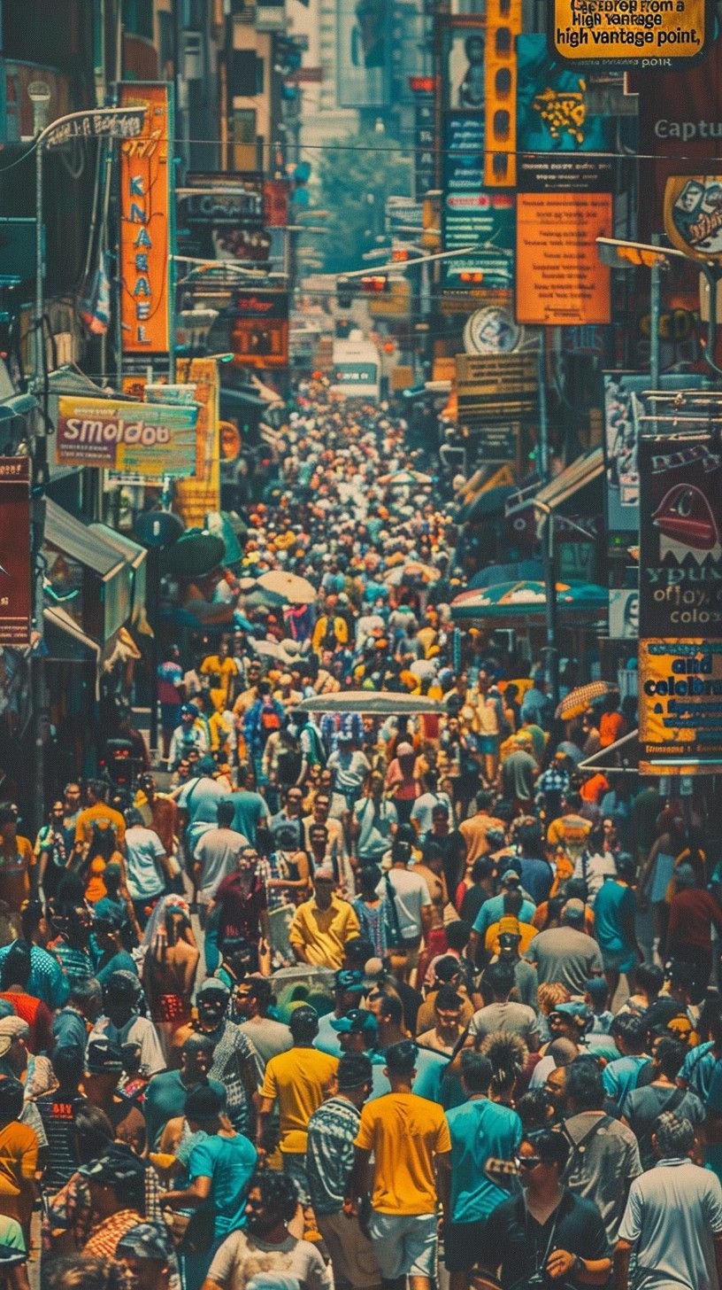 816x1456 Free Busy city street Image, City, Street