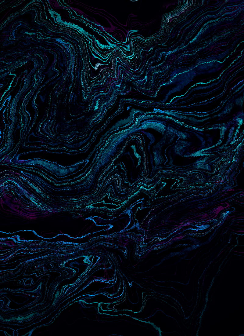 800x1100 Waves, abstract, amoled, black, blue, lines, premium, topography, wave, HD phone wallpaper