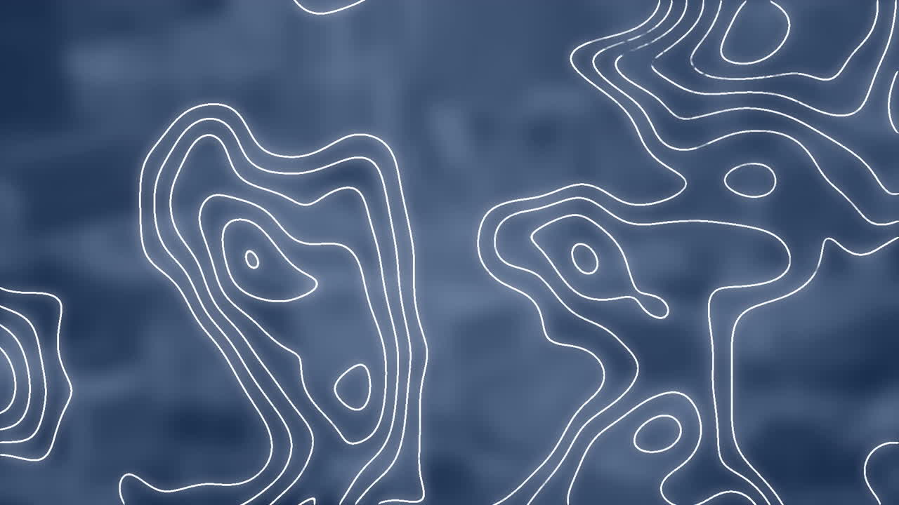 1280x720 Top view topographic blue lines background