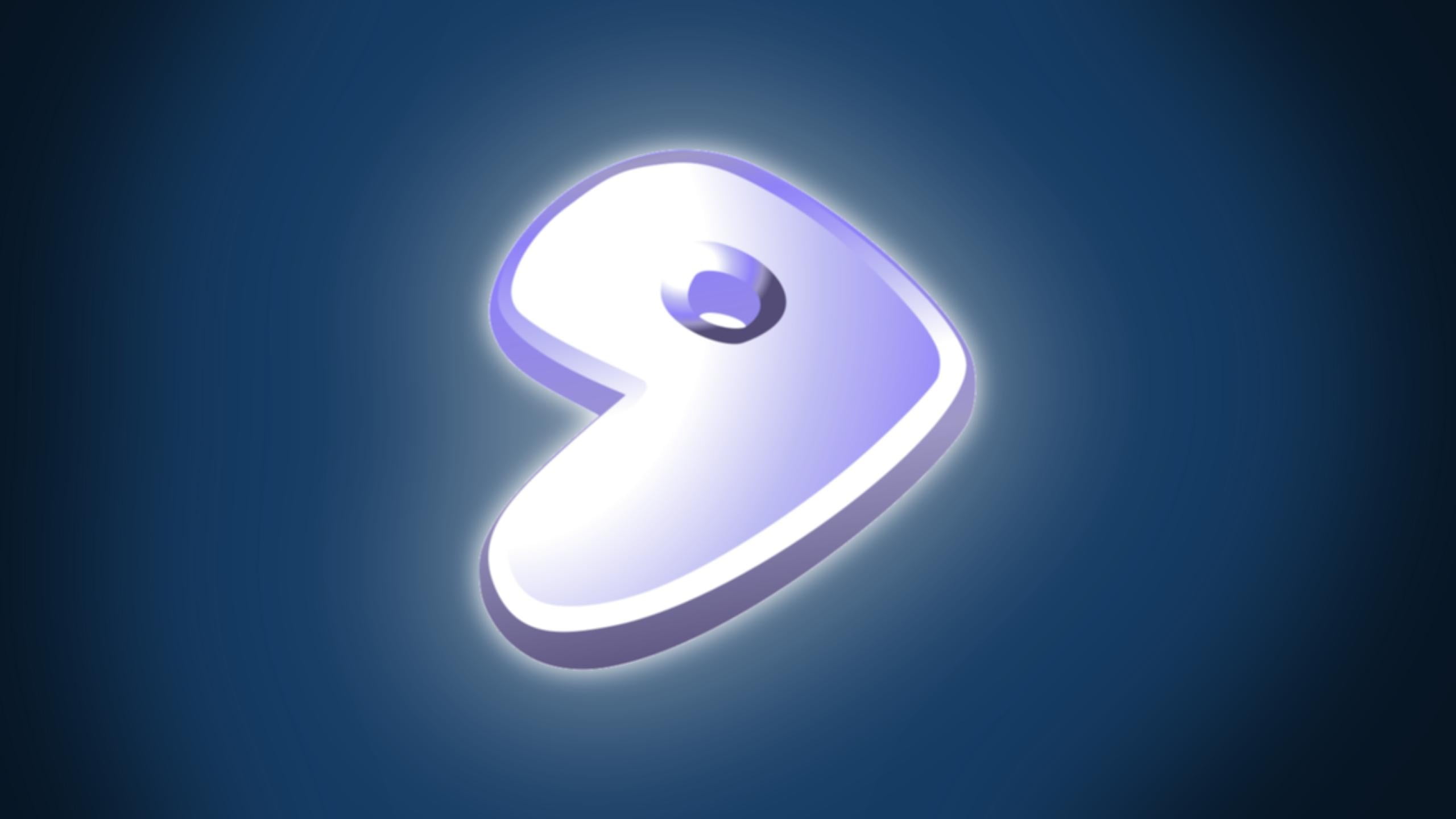 2560x1440 Purple and white LED light logo, Linux, GNU, Gentoo HD wallpaper