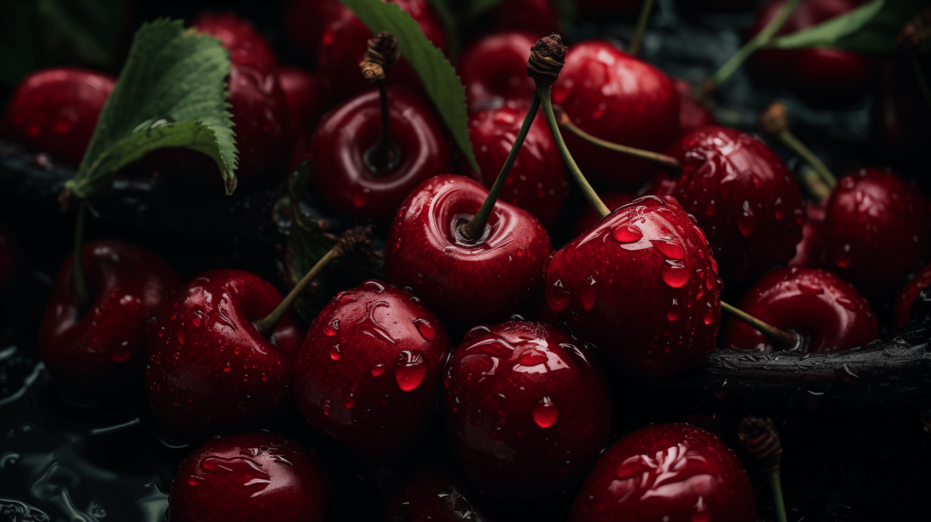 1920x1076 Fresh Dew Kissed Cherries HD Wallpaper By CelestialCanvasx3264
